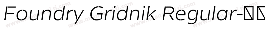 Foundry Gridnik Regular字体转换